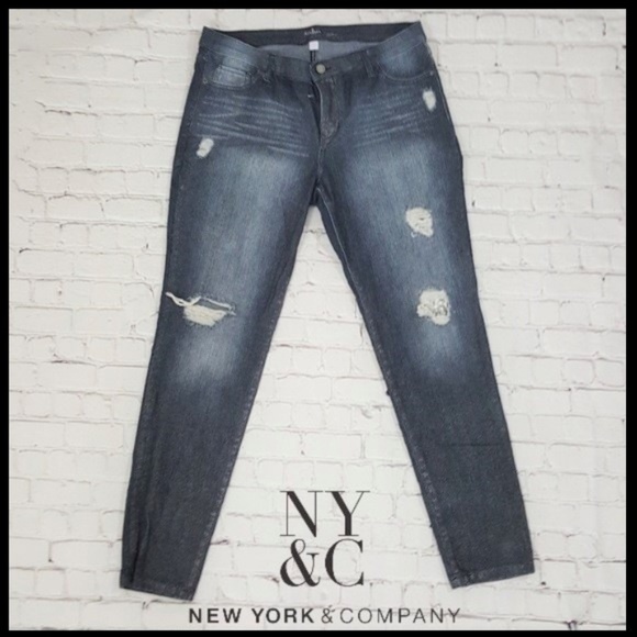 New York & Company Denim - New York & Company Skinny Jegging Distress 12